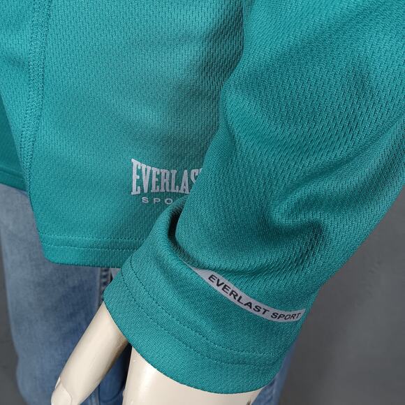 Everlast Sport Wicking Long Sleeve Tee Size Large Green Crewneck - Picture 2 of 8
